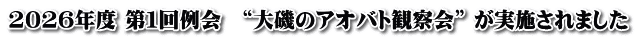 2026年度 第１回例会　“大磯のアオバト観察会” が実施されました